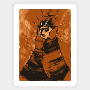 Portrait Of A Magician In Orange Sticker